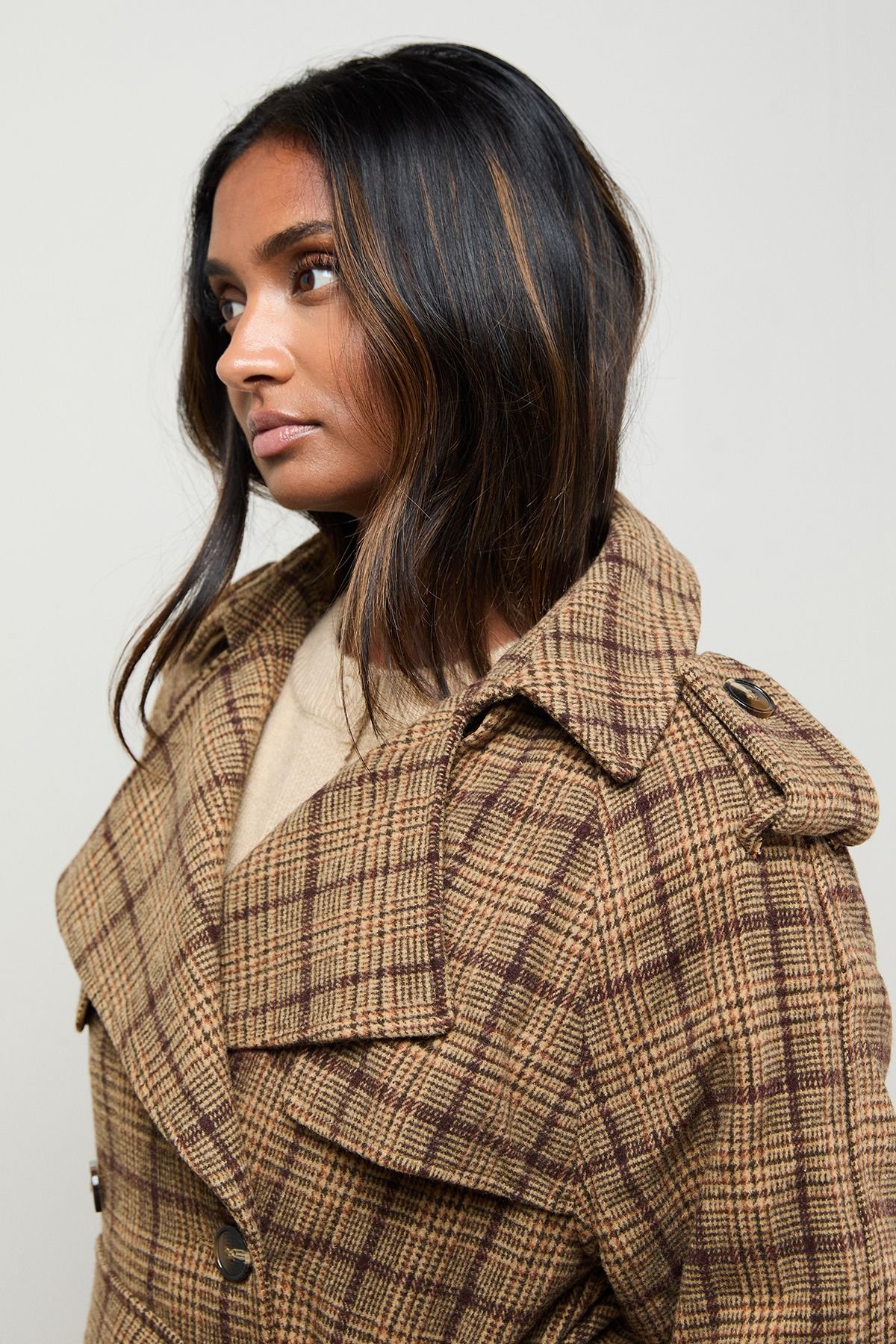 Oasis Oasis Women's Check Relaxed Coat - 4