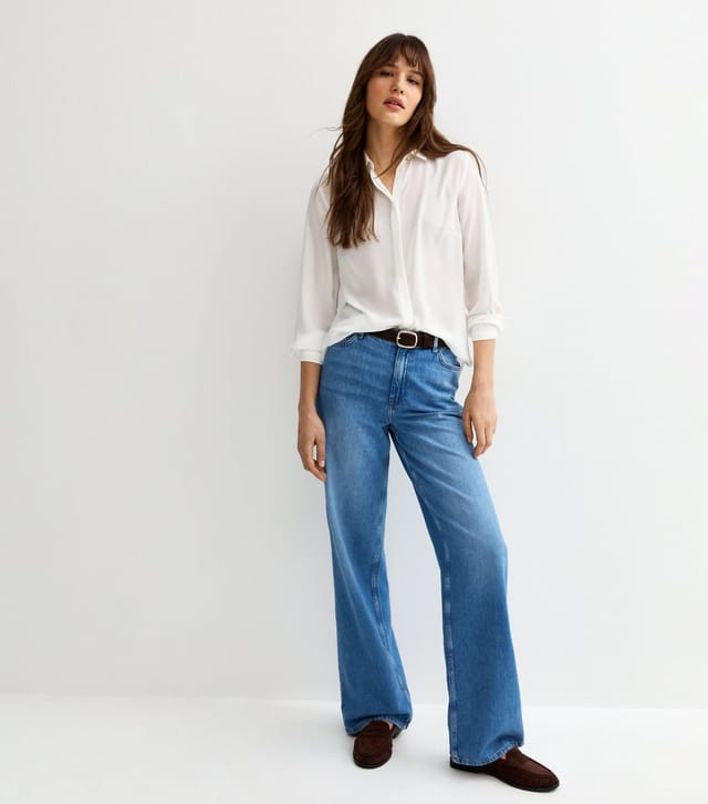 New Look Women's Tall White Button Detail Long Sleeve Shirt New Look - 3