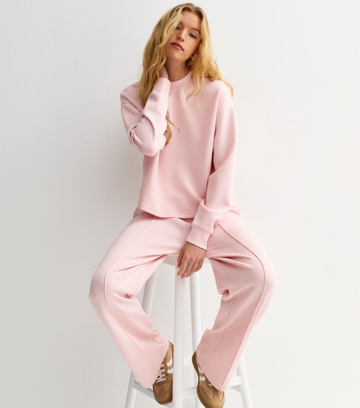 New Look Women's Premium Light Pink Jersey Joggers New Look