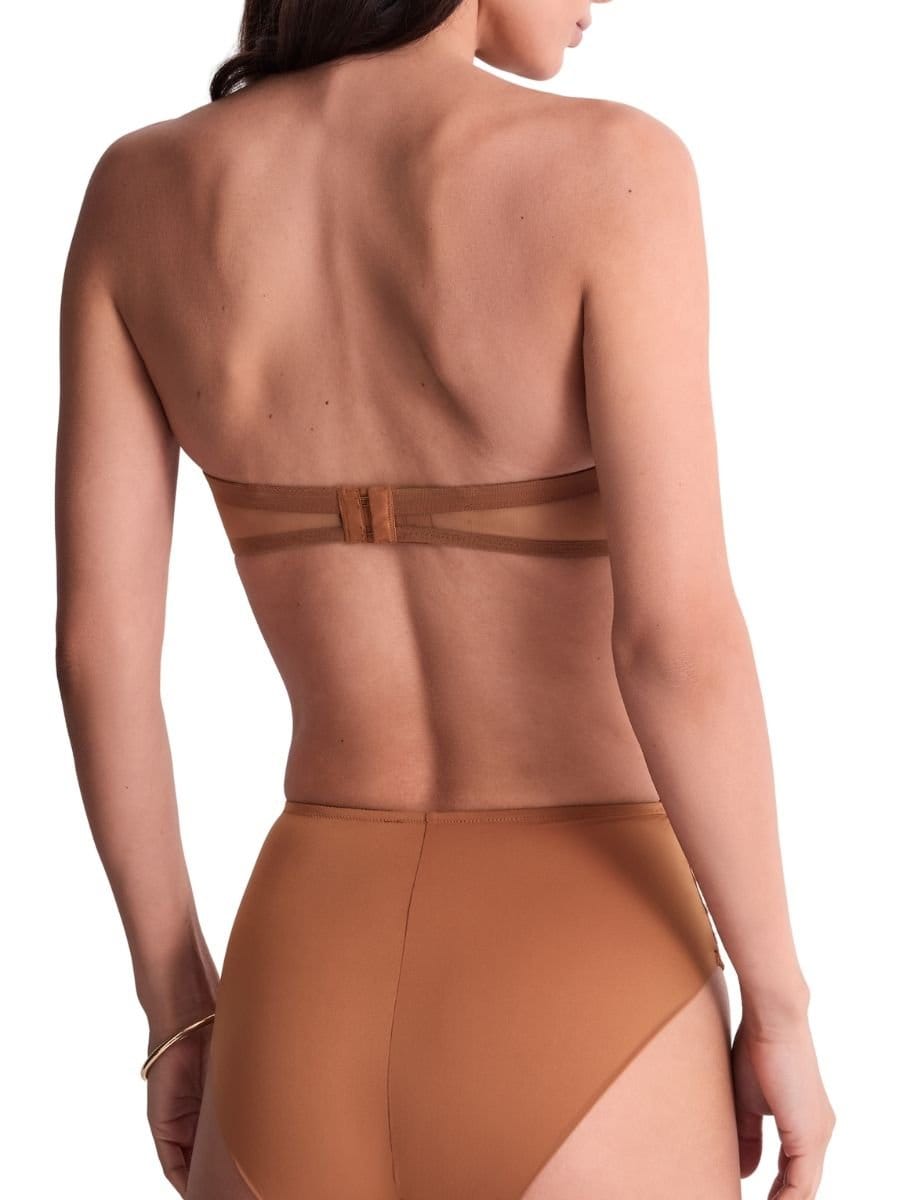 Aubade Aubade Women's Sheer Emotion High Waist Brief in Brown - 4