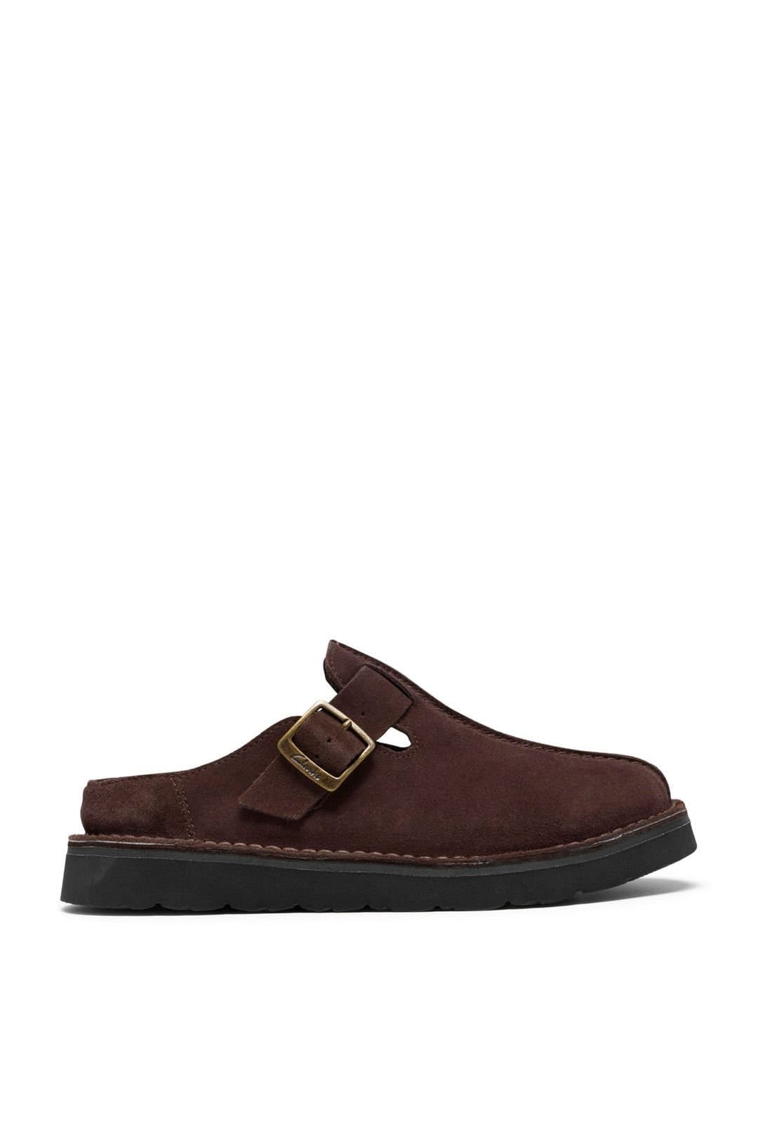 Clarks Clarks Women's Solsbury Mule Suede Slip On Shoes Dark Brown
