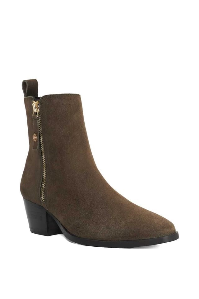 Dune London Dune London Women's 'Paxy' Suede Ankle Boots in Green - 2
