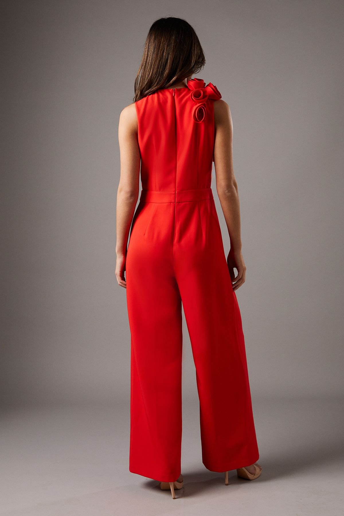Coast Coast Women's Corsage Detail Pleated Jumpsuit in Poppy - 4