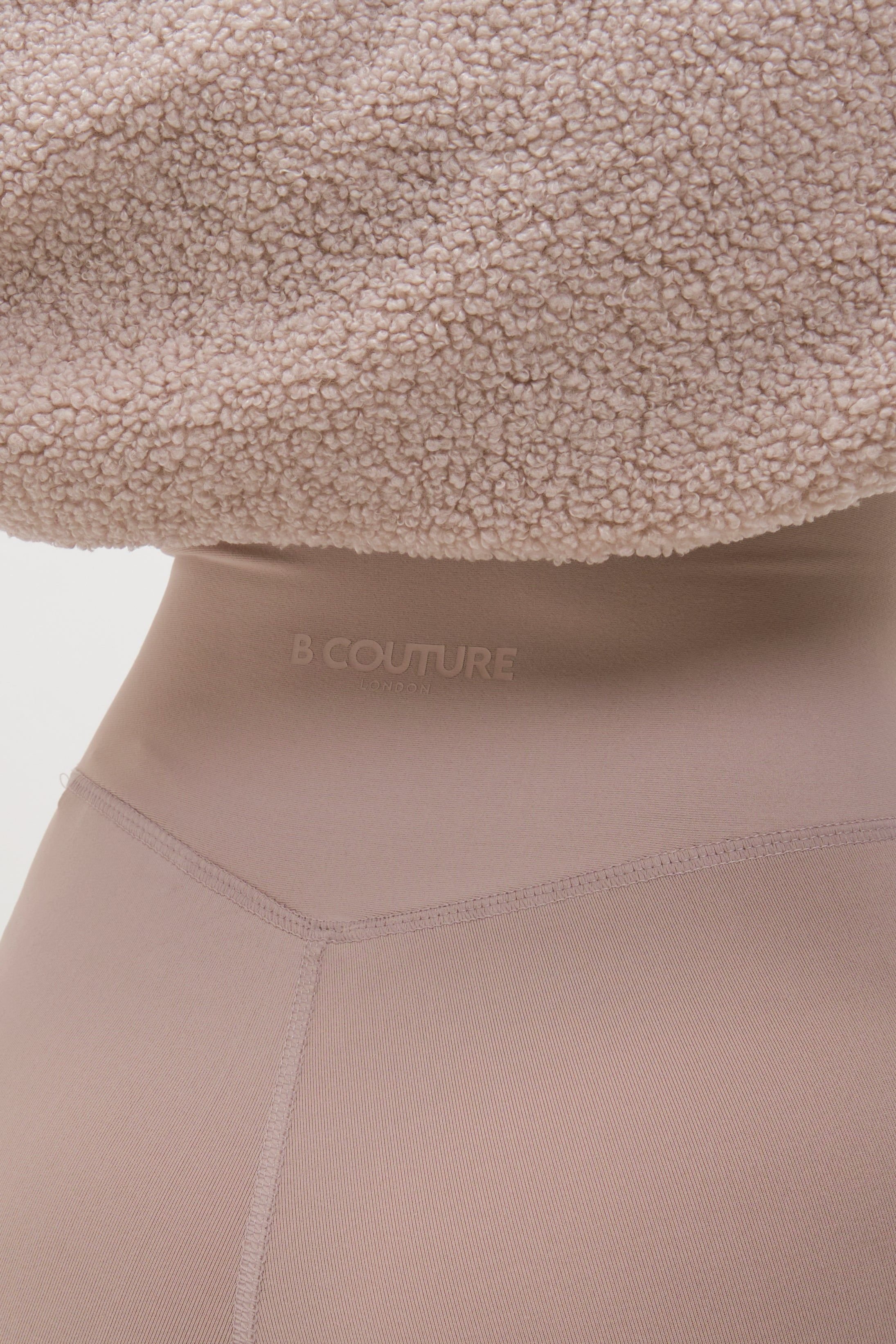 BCouture BCouture Women's Quarter-Zip Borg Fleece & Leggings Set in Stone - 4