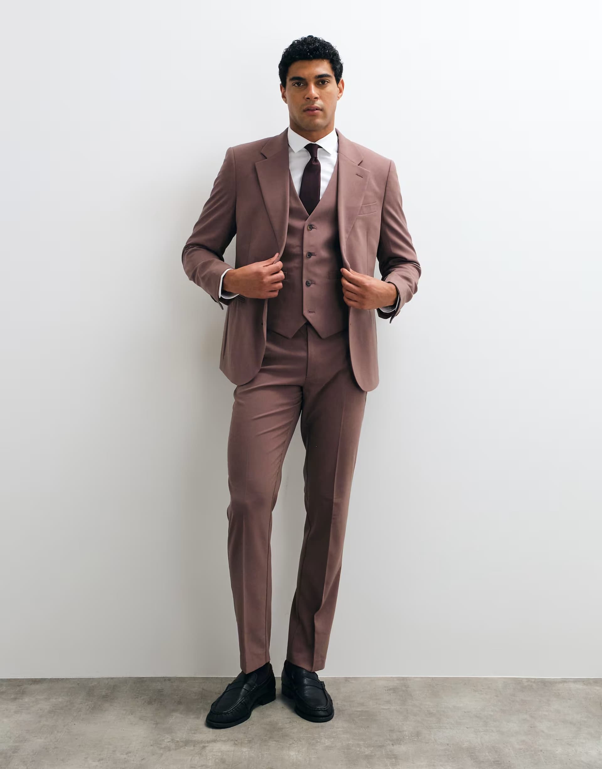 ASOS ASOS DESIGN slim suit trousers in mauve