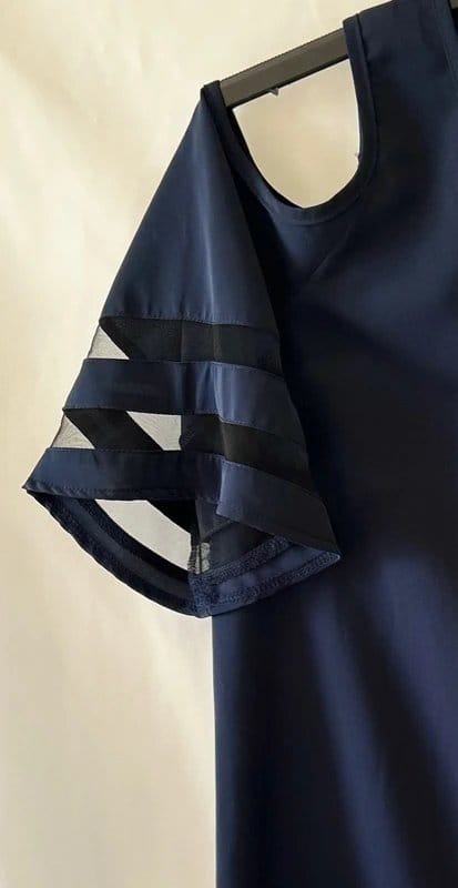 Navy Cold-Shoulder Mini Dress Size 14/16