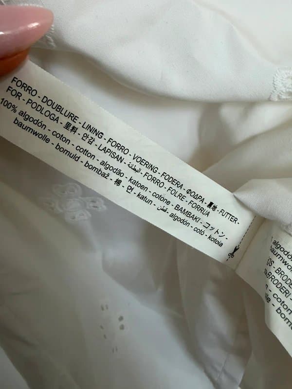 Zara Zara White Broderie Puff Sleeve Open Back Dress – Size L