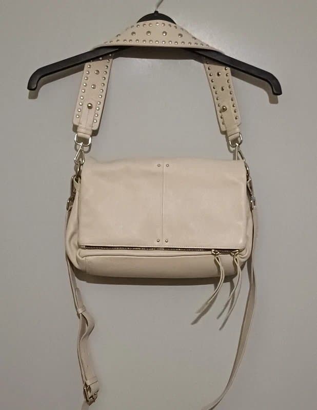 Mint Velvet Mint Velvet Cream 100% Leather Shoulder Bag