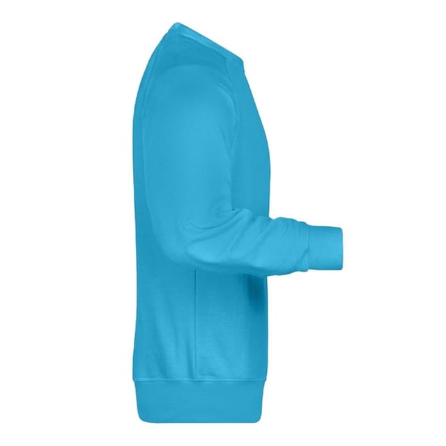 James and Nicholson James and Nicholson Men's Plain Sweatshirt in Turquoise - 3
