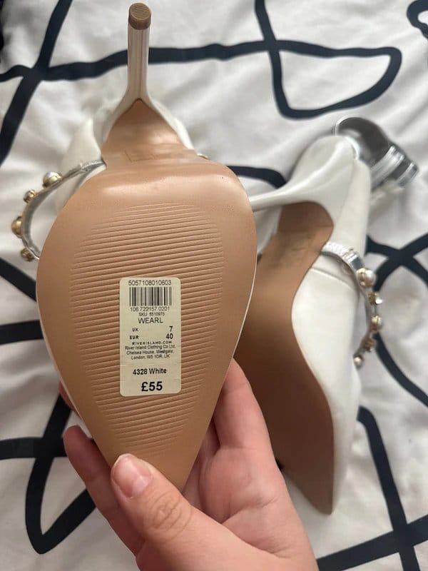 River Island River island white heels uk size 7 - 1