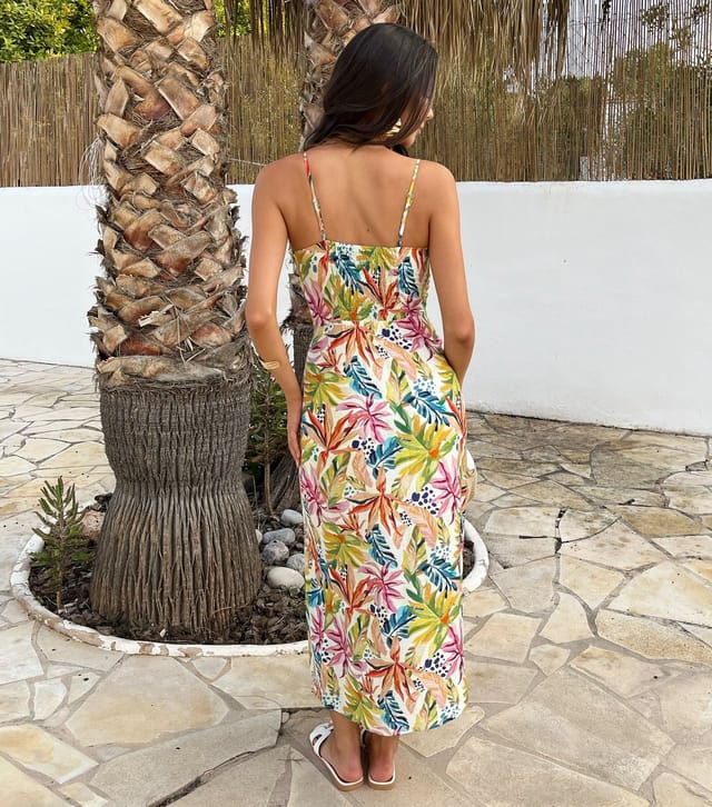 AX Paris Women's Multicolour Strappy Cut Out Midi Dress AX Paris New Look - 3