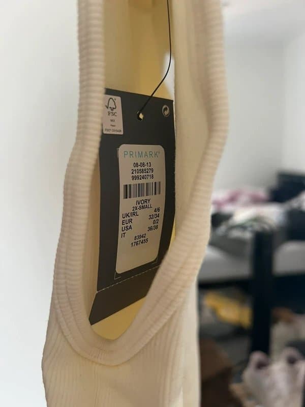 Primark Yellow high neck ribbed bodysuit