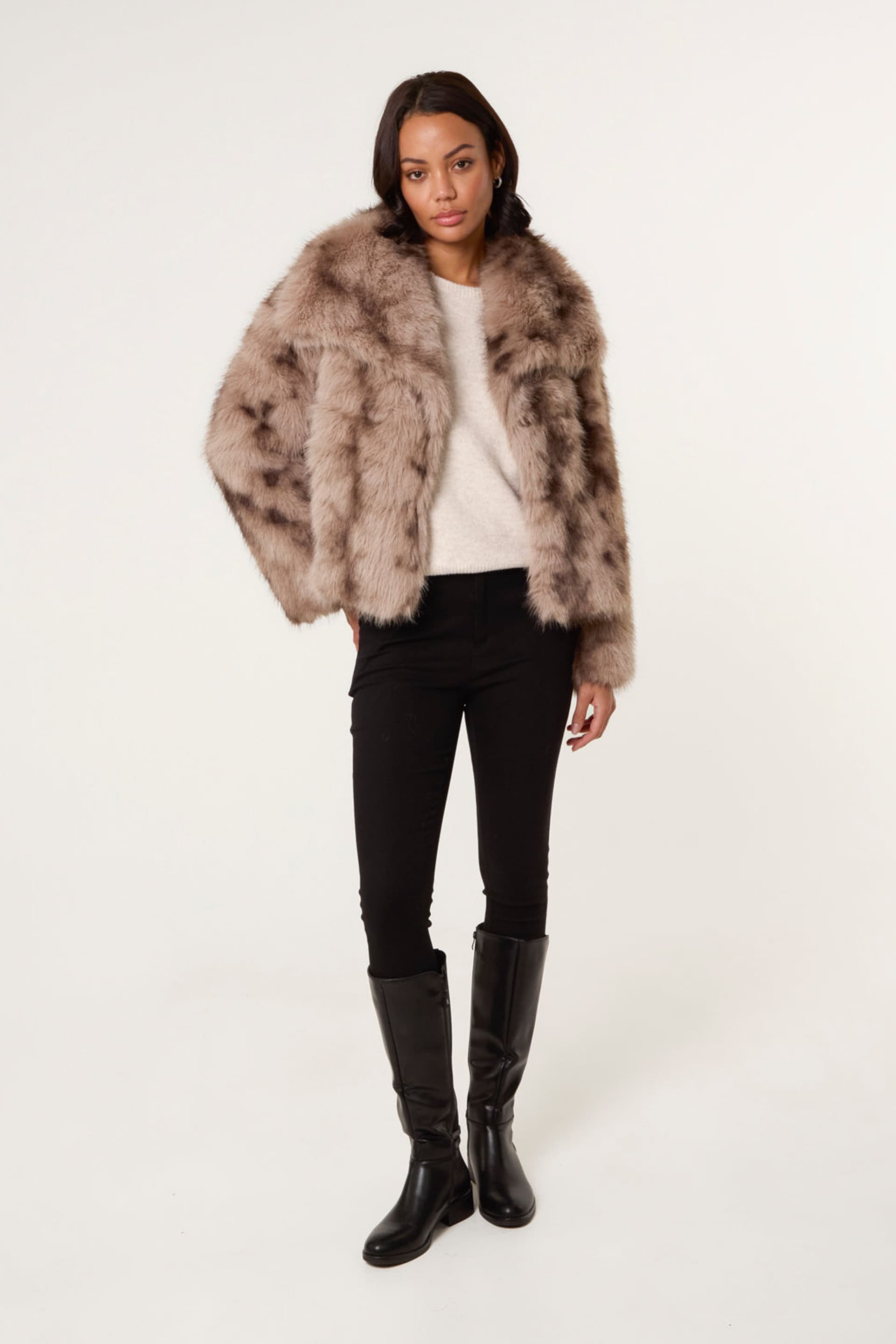 Blue Vanilla Blue Vanilla Women's Light Brown Faux Fur Coat