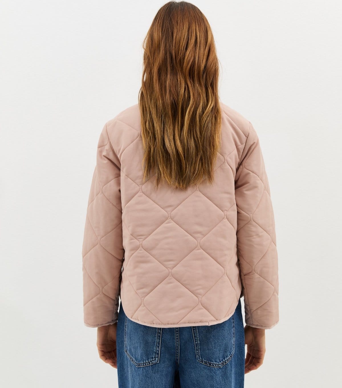 New Look Women's Pale Pink Soft Touch Quilted Jacket New Look - 4
