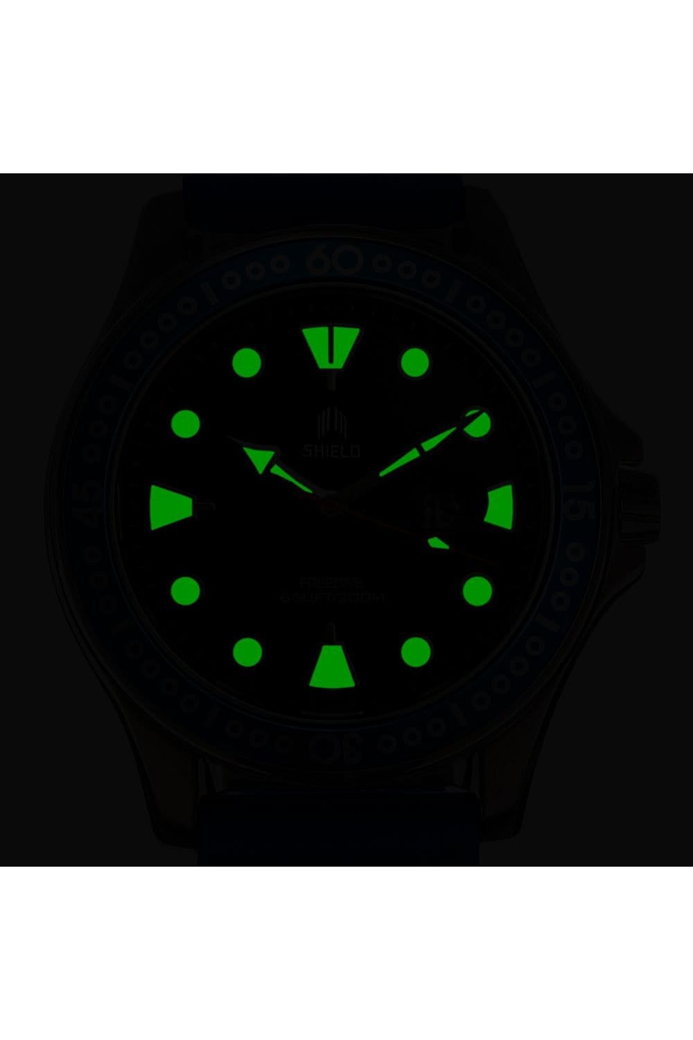 Shield Shield Men's Freedive Strap Watch with Date in Green - 4