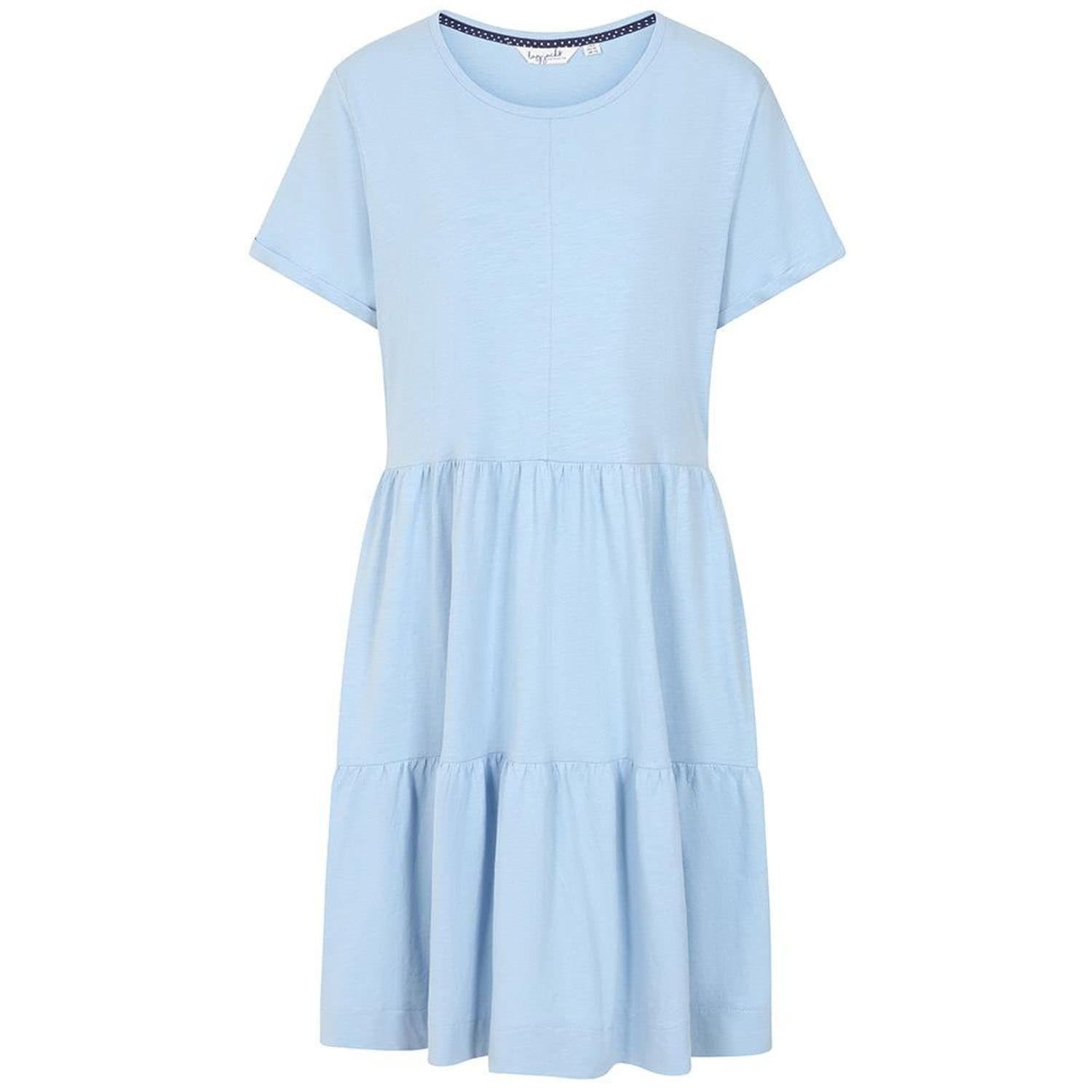Lazy Jacks Lazy Jacks Women's Tiered Dress in Baby Blue