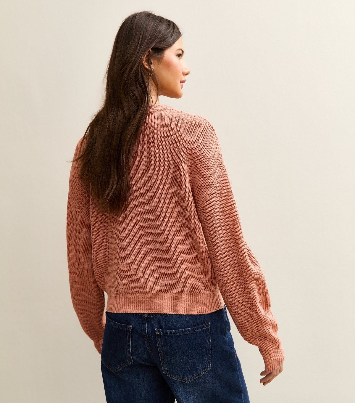 New Look Women's Pink Ribbed Crew Neck Knit Jumper New Look - 4