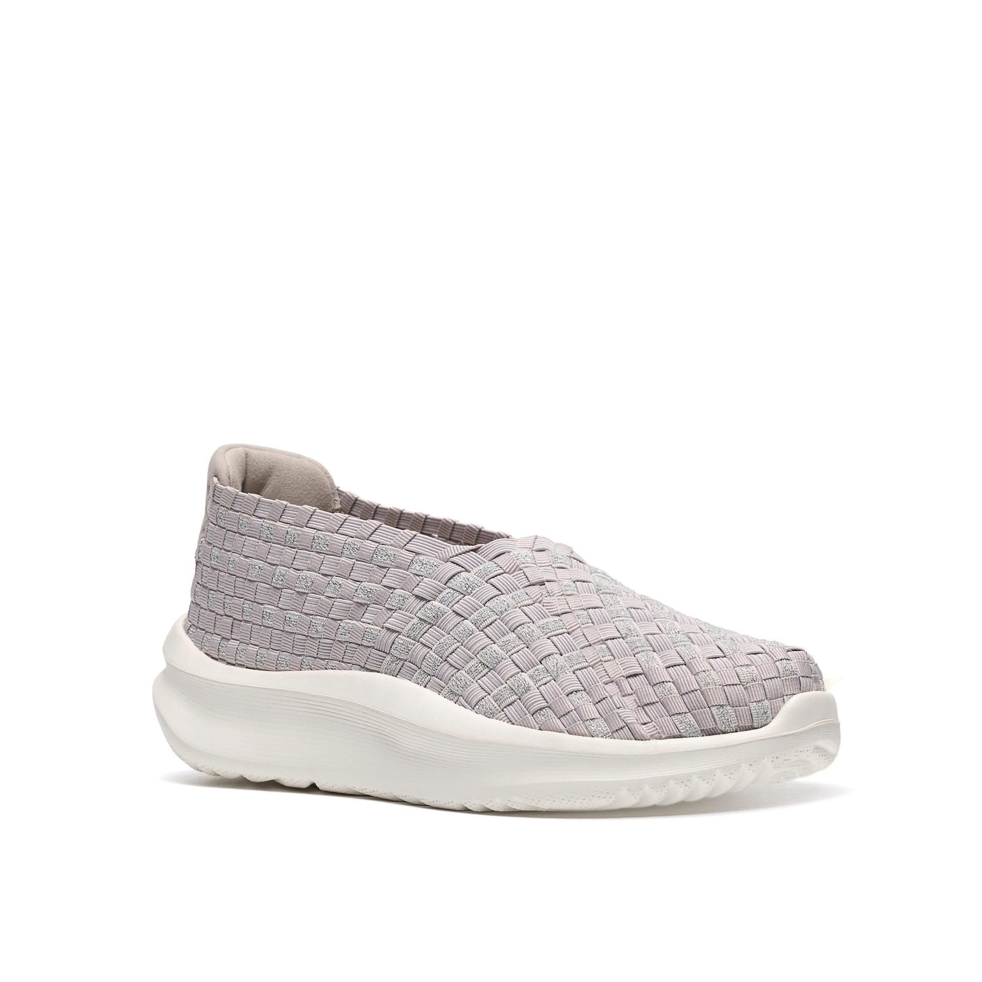 Clarks Clarks Women's Solevana Weave Pale Grey Slip Ons - 4