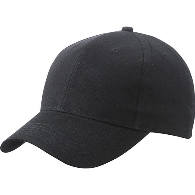 Myrtle Beach Myrtle Beach Men's 6 Panel Brushed Cotton Baseball Cap in Black - 2