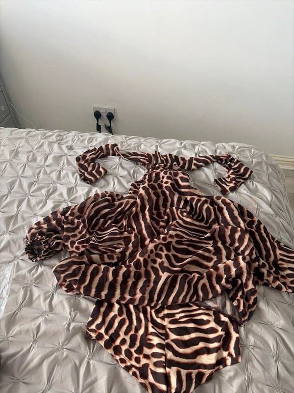 Bershka leopard print cord
