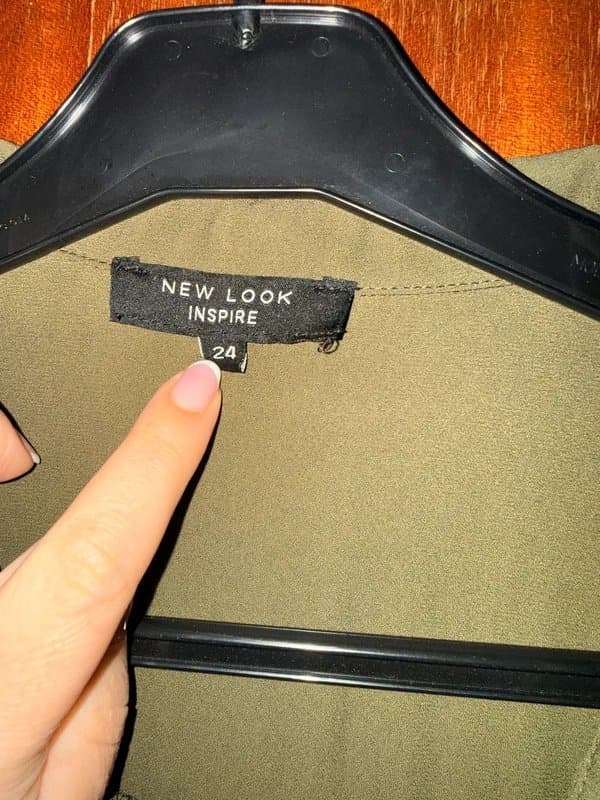 New Look New look khaki chiffon style dress shirt