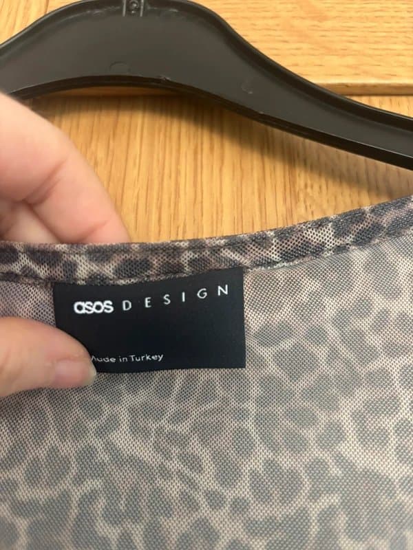 ASOS Design Leopard Print Mesh top
