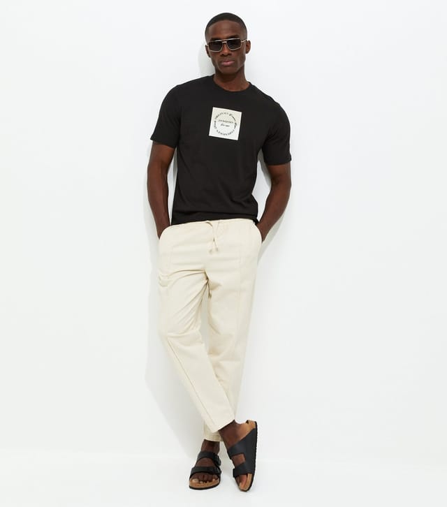 jack & jones Men's Black Branding T-Shirt Jack & Jones New Look - 3