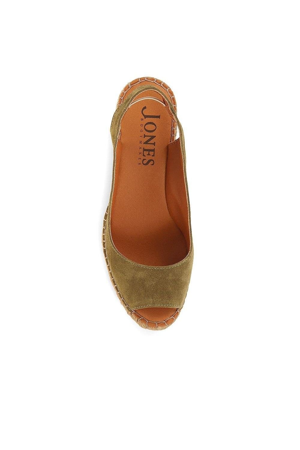 Jones Bootmaker Jones Bootmaker Women's Rosanna Slingback Wedges in Khaki - 4
