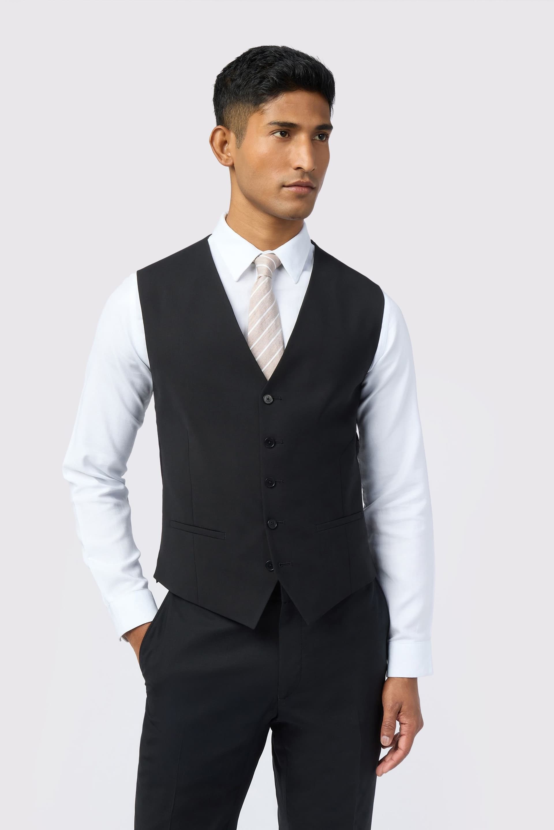 Ted Baker Ted Baker Men's Slim Fit Performance Panama Waistcoat in Black