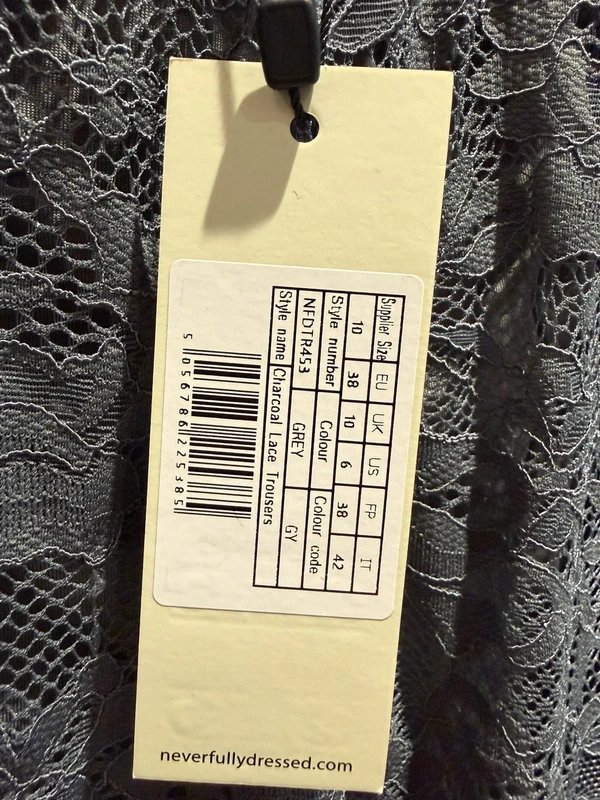 Never Fully Dressed NFD Grey lace flare trousers - 1