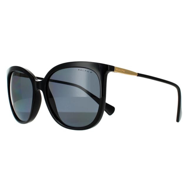 Ralph by Ralph Lauren Ralph by Ralph Lauren Women's Butterfly Shiny Black Dark Grey Polarized RA5248 Sunglasses - 2