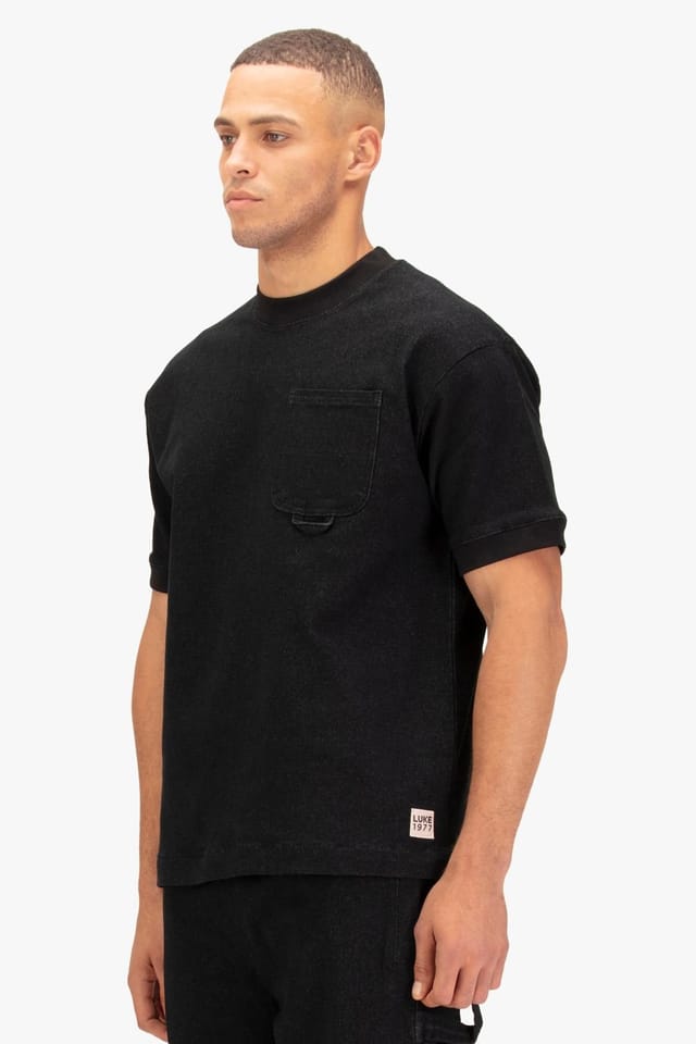 Luke 1977 Luke 1977 Men's Dovetail Carpenter Oversized T-shirt in Black - 3