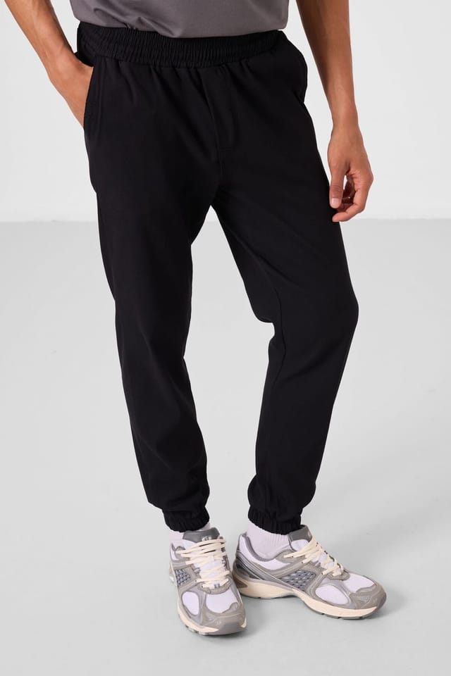 Tommy Life Tommy Life Men's Straight-Leg Pull-On Chinos in Black - 2