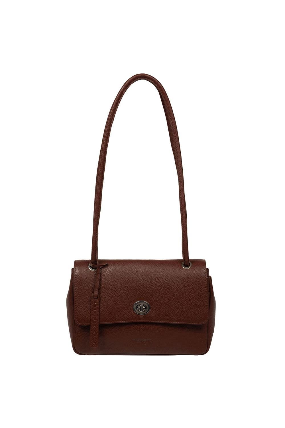 Pure Luxuries London Pure Luxuries London Women's 'Elka' Leather Evening Bag in Brown