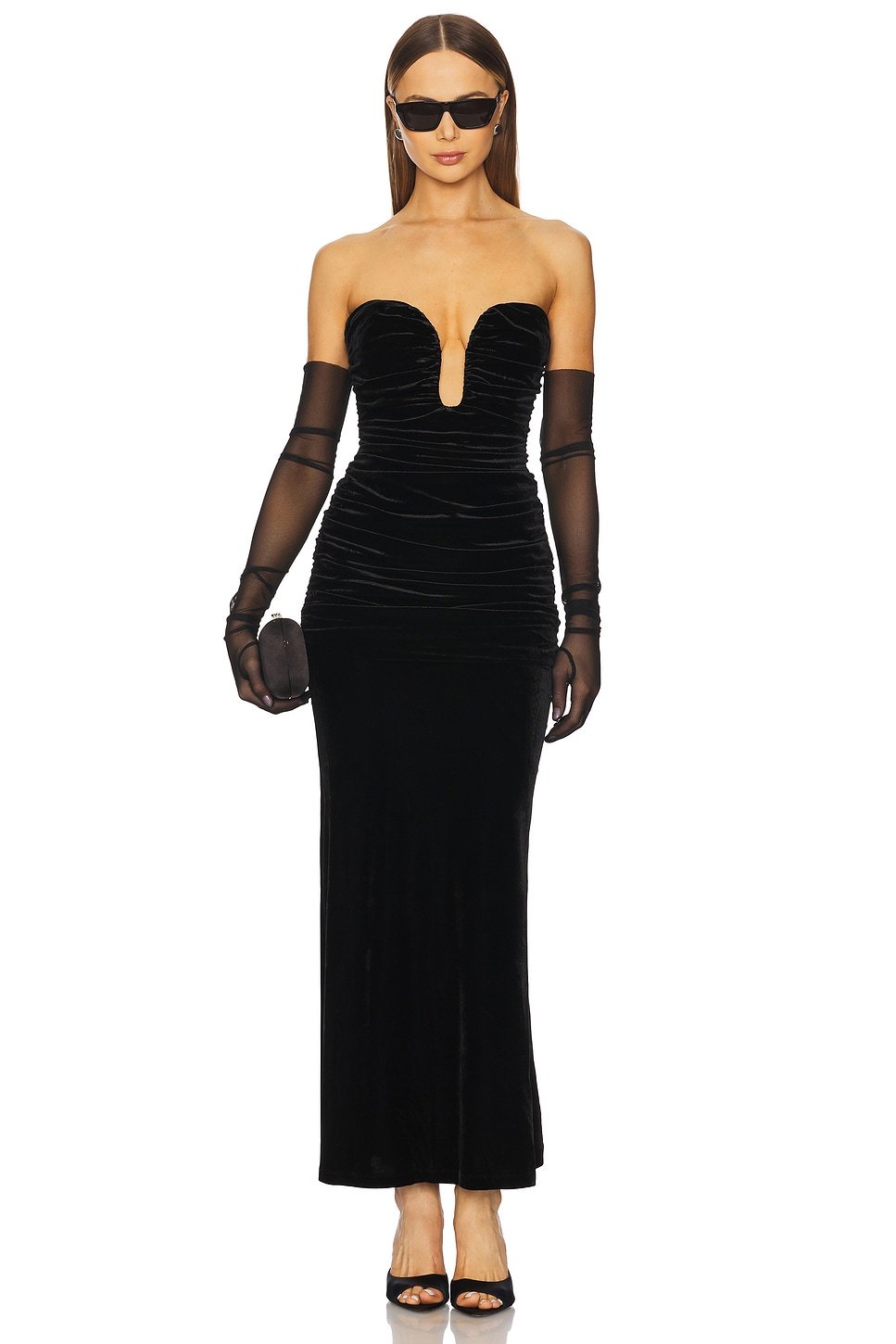 revolve Elvira Velvet Maxi Dress - 1
