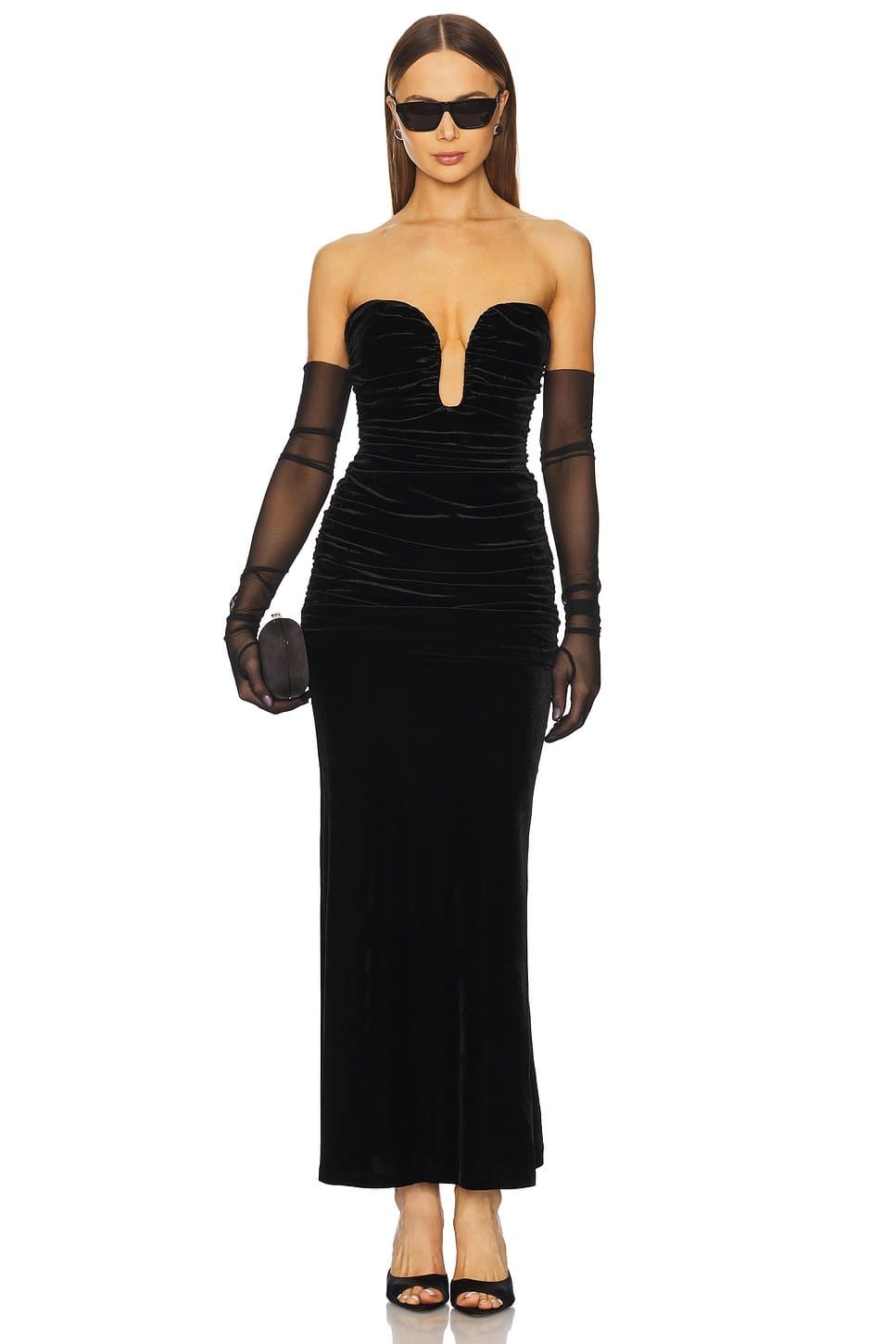 revolve Elvira Velvet Maxi Dress