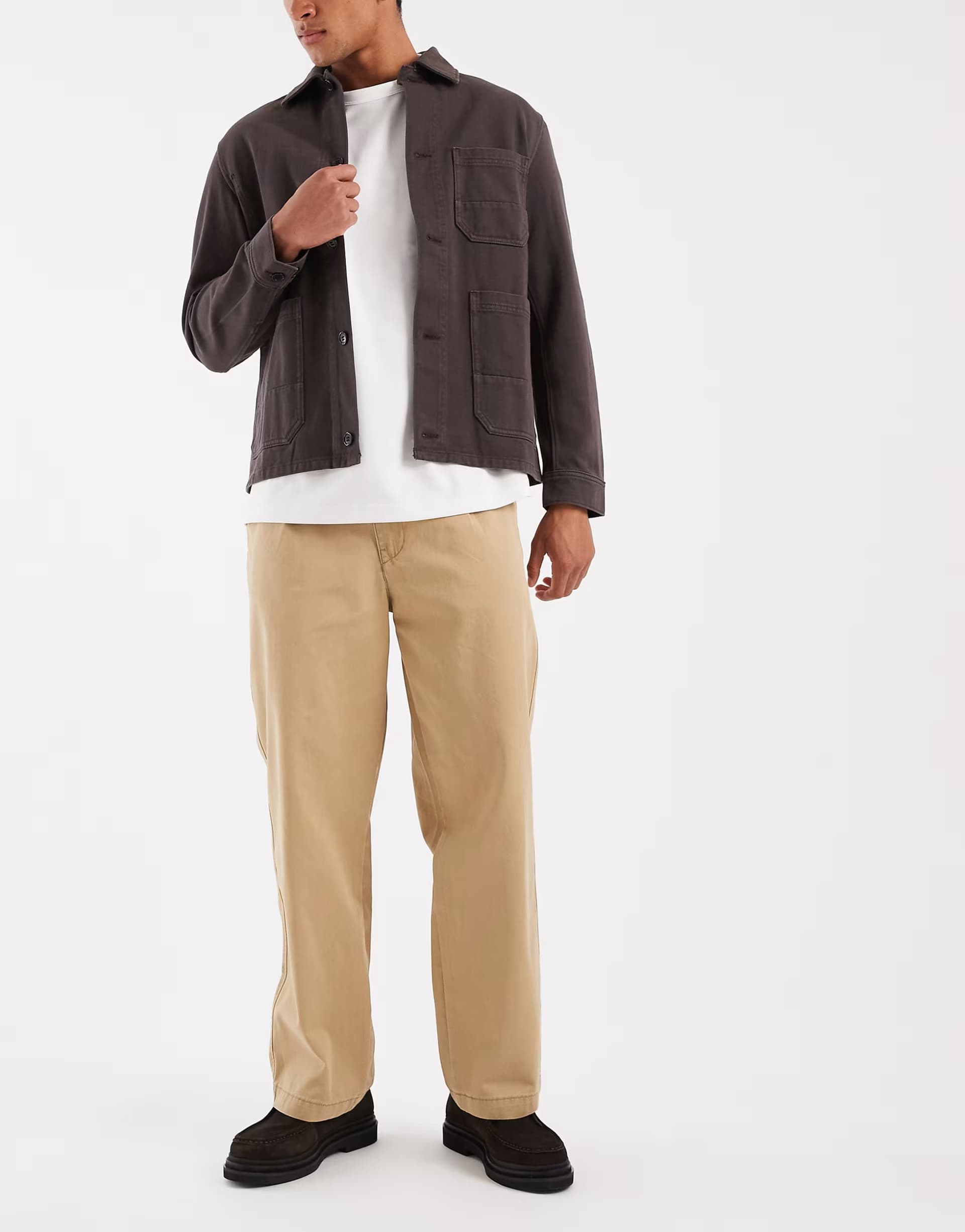 ASOS ASOS Beige Twill Baggy Chinos