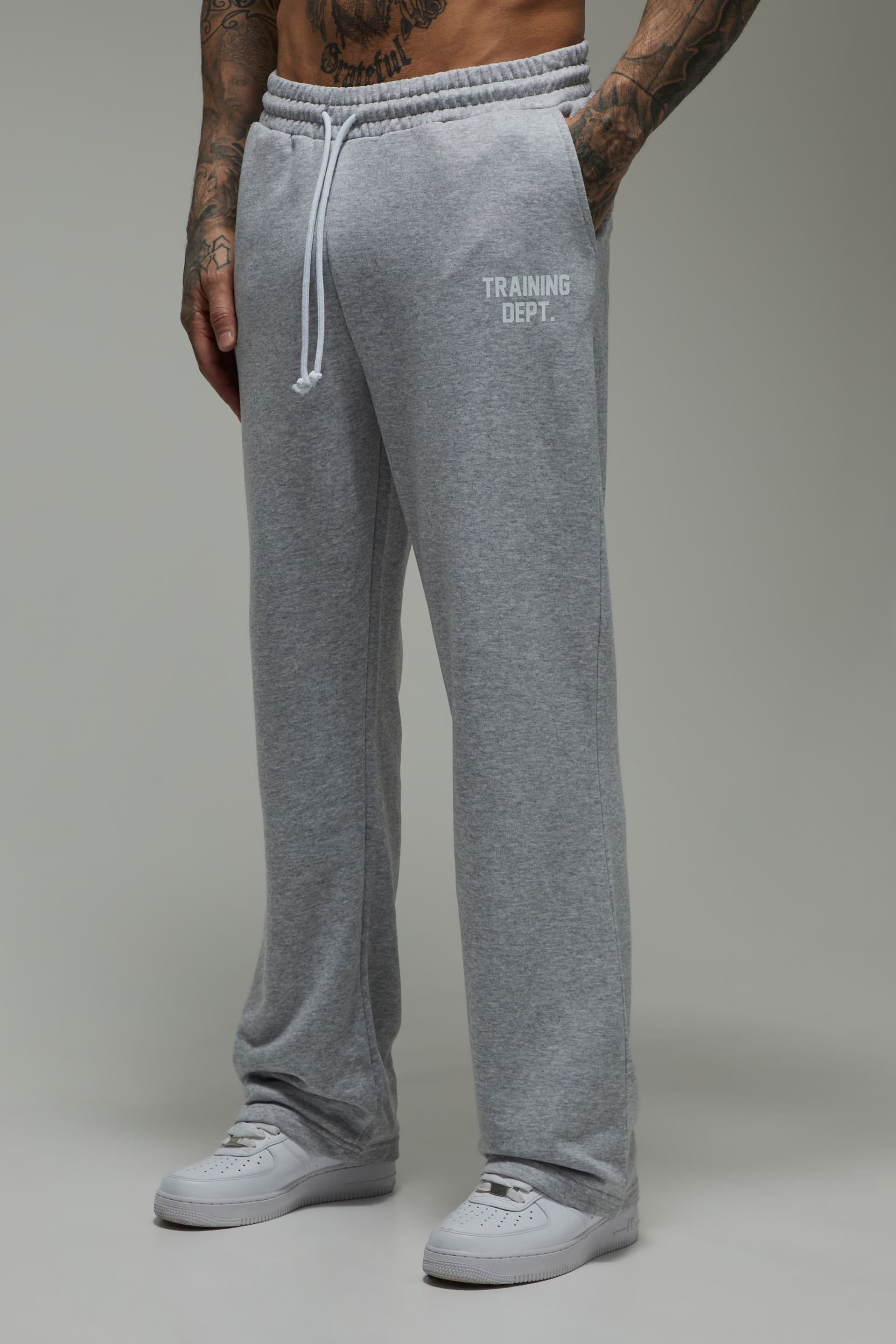 Training Dept. Training Dept. Men's Tall Training Dept Contrast Drawcord Straight Leg Jogger in Grey Marl