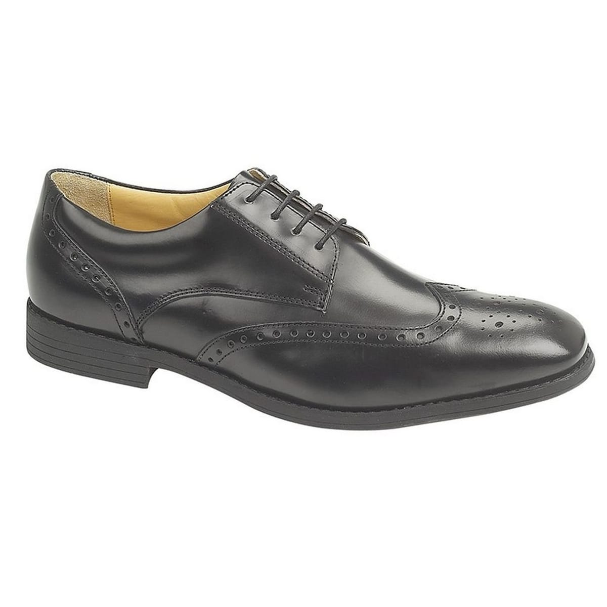 Tredflex Tredflex Men's Leather High Shine Brogues in Black - 1