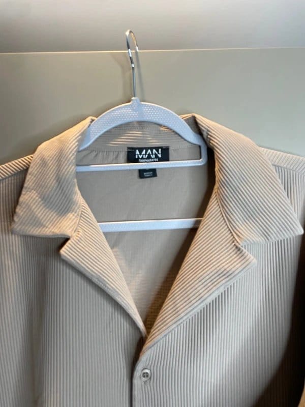 BoohooMAN Beige Corduroy Sleeveless Jacket