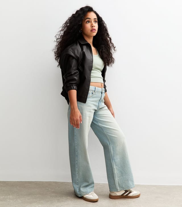 New Look Girls' Blue Skater Wide Leg Jeans New Look - 2