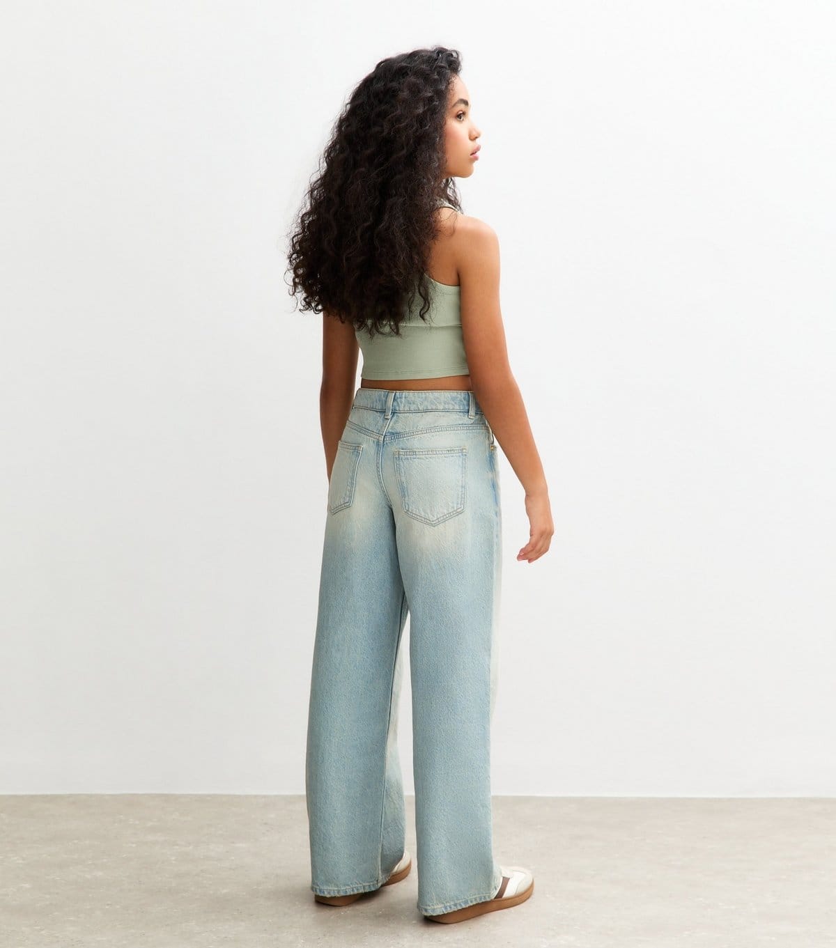 New Look Girls' Blue Skater Wide Leg Jeans New Look - 4