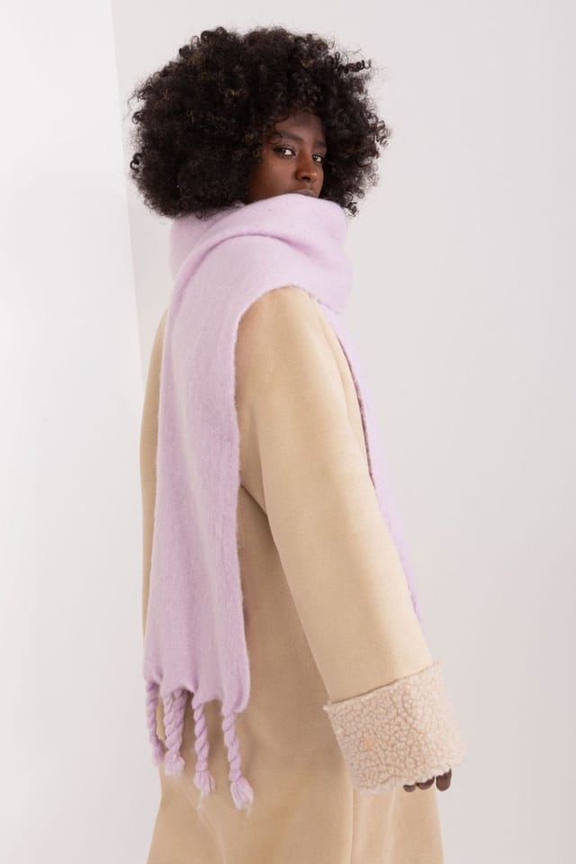 Love Lace Love Lace Women's Smooth Polyester Tassel Scarf for Fall Winter Wear Wrap in Violet - 3
