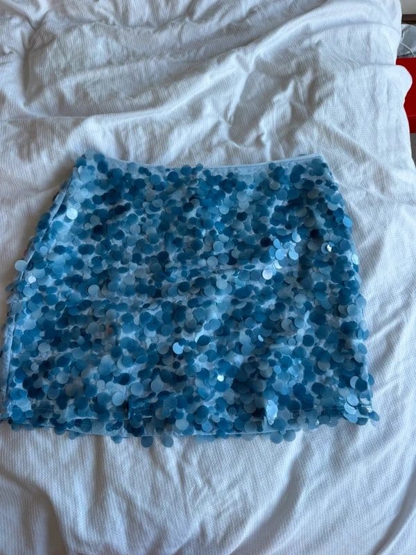 ASOS Blue Sequin mini skirt - 1