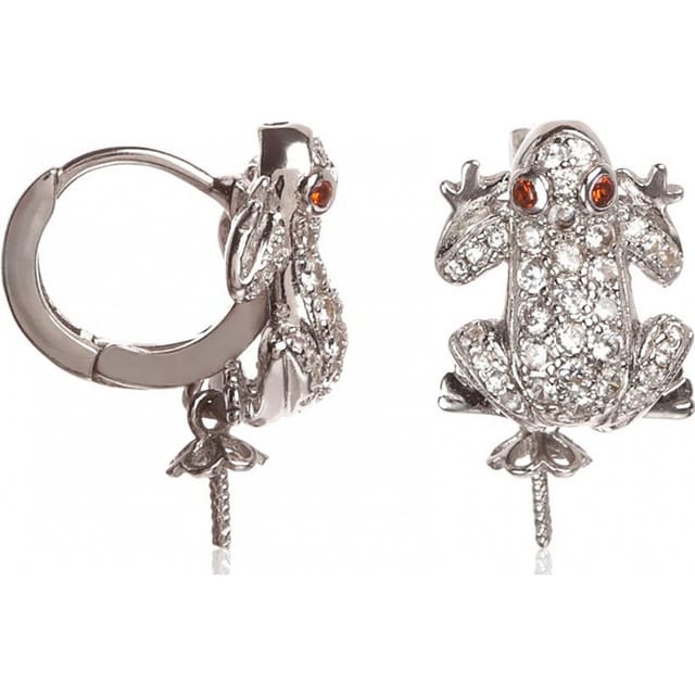 Lancaster Lancaster Women's JLA-EAR-FROG-1 Pair Of Earrings in Silver - 2