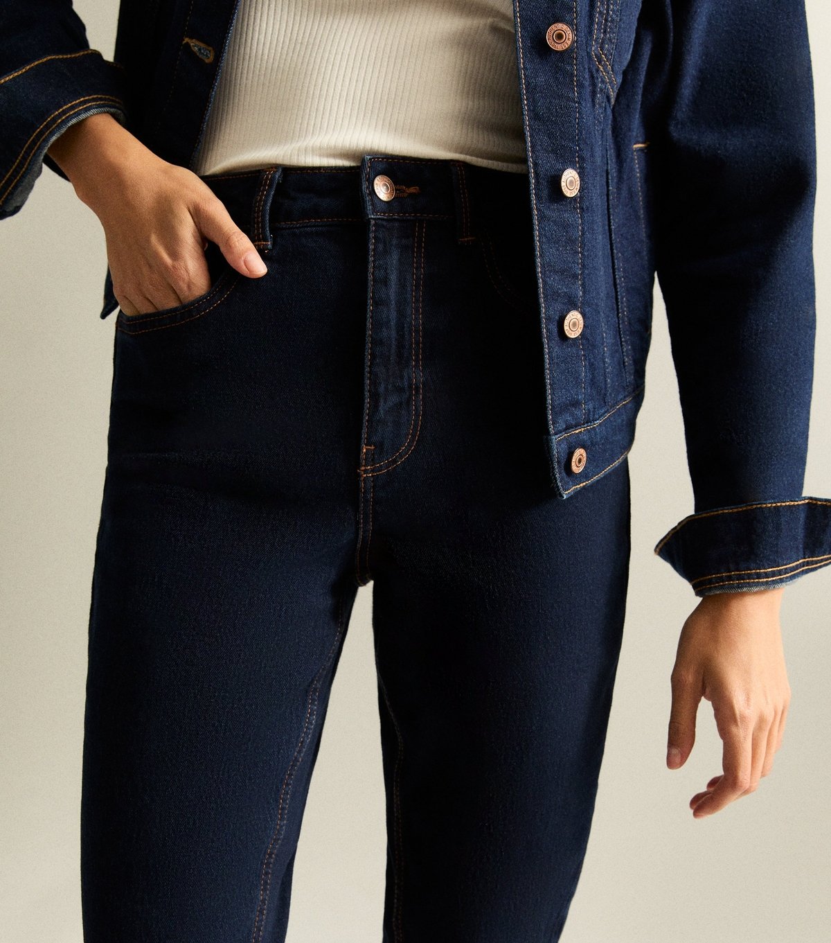 New Look Women's Navy Hannah Ankle Grazer Straight Leg Jeans New Look - 2