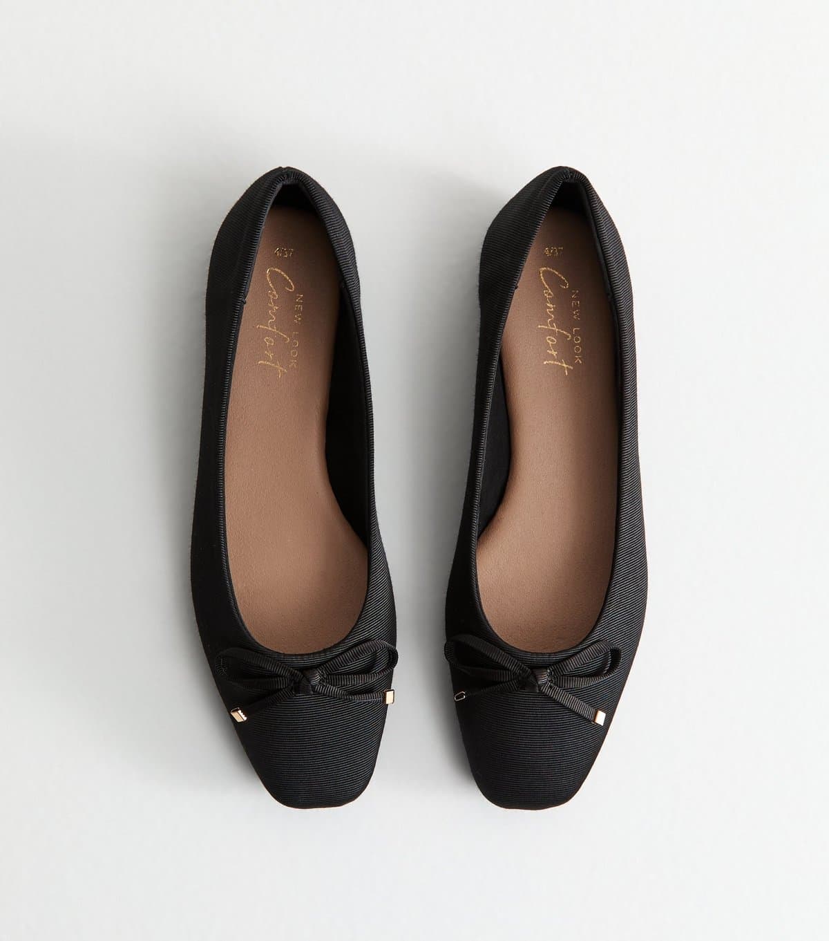 New Look New Look Black Grosgrain Bow Flats