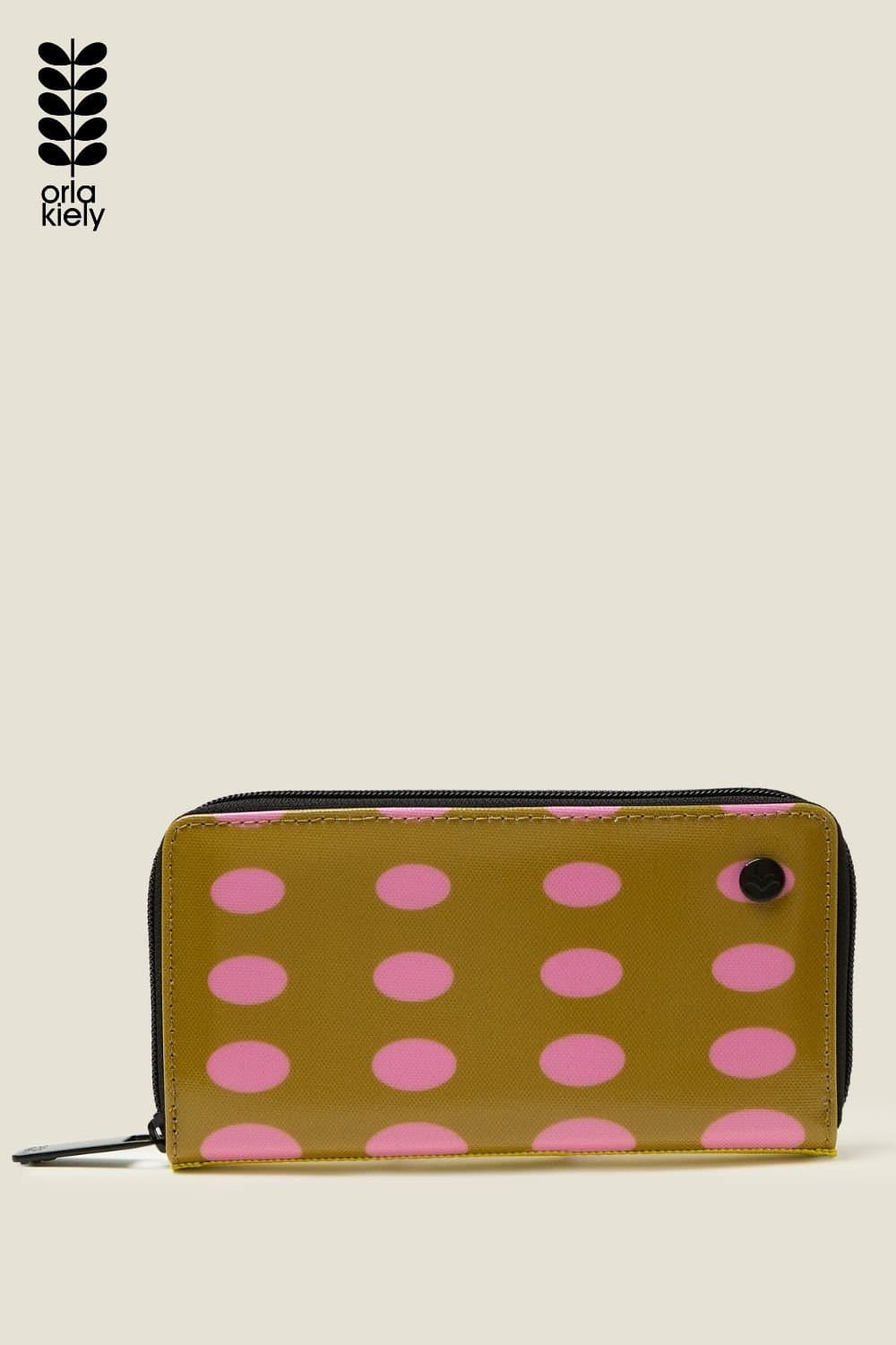 Orla Kiely Orla Kiely Women's Forget Me Not Wallet - Optical Oval Ochre in Green