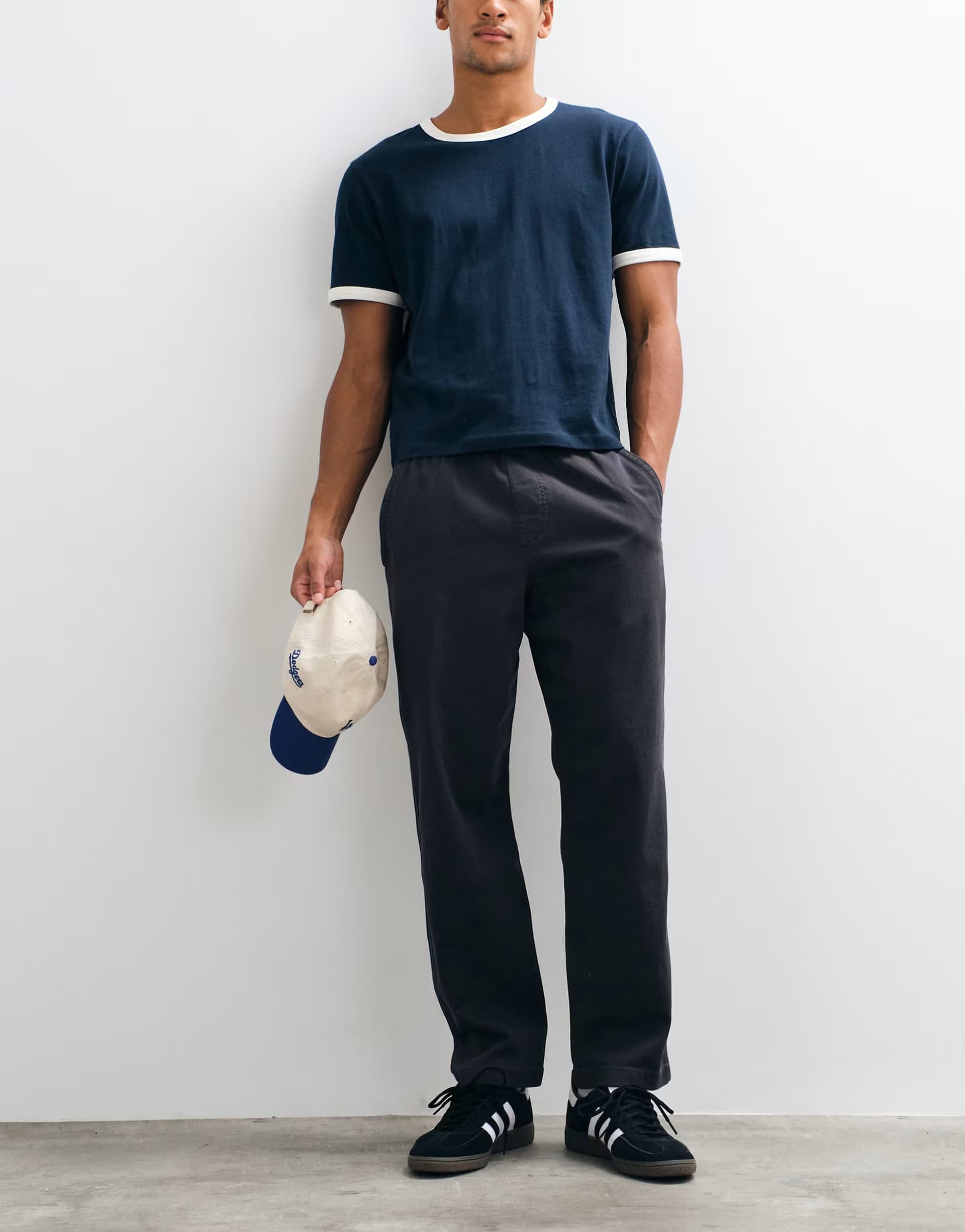 ASOS Hollister loose fit pull on trousers in black