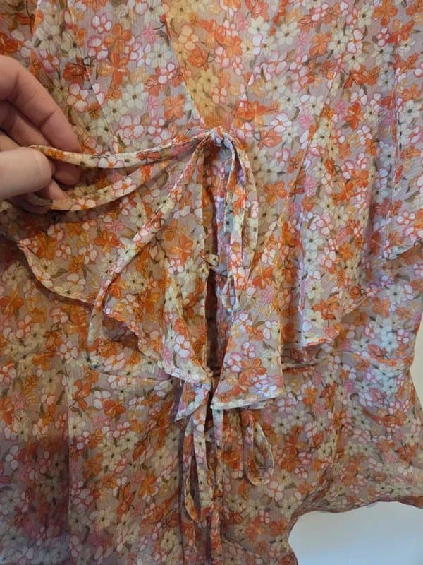 Topshop Topshop floral chiffon blouse 8